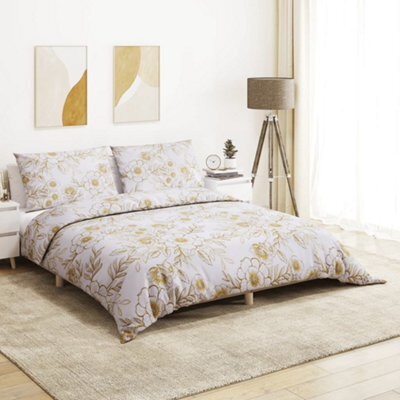 Walplus Duvet Cover Set White And Brown 220X240 Cm Cotton - image 1