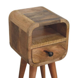 Wyld Haus Cagliari Small Mango Wood Bedside Table With Drawer And Shelf - thumbnail 6