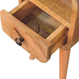 Wyld Haus Cagliari Small Mango Wood Bedside Table With Drawer And Shelf - thumbnail 7