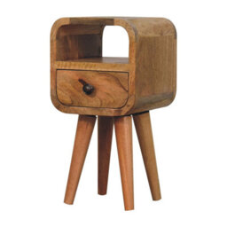 Wyld Haus Cagliari Small Mango Wood Bedside Table With Drawer And Shelf - thumbnail 4