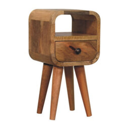 Wyld Haus Cagliari Small Mango Wood Bedside Table With Drawer And Shelf - thumbnail 3