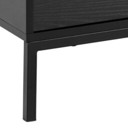 Wyld Haus El Paso Black Wooden Tv Unit 2 Doors 1 Drawer Metal Base - thumbnail 9