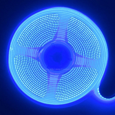 Long Life Lamps Company 12W Led Tape Strip Light Ip65 Continuous Cob Illumination 5M 12V Blue - image 1