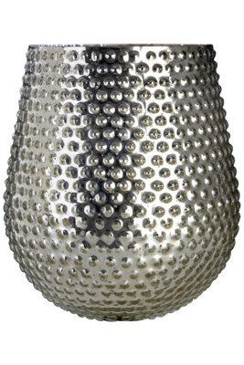 Orsina Complements Silver Large Glass Candle Holder - image 1