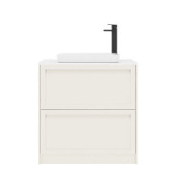 Royal Bathrooms Royal Bathroom Elmore 800mm Classic White Freestanding Bathroom Vanity Unit 2 Drawer Plain White Worktop With Qubix Basin - thumbnail 7