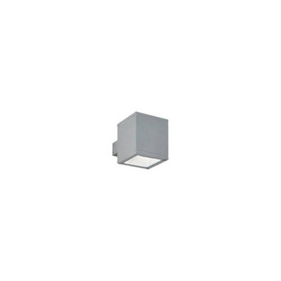 Ideal Lux Snif Square 1 Light Outdoor Up Down Wall Light Grey, Putty Ip44, G9