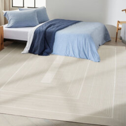 Ivory Abstract,modern Easy To Clean Rug For Bedroom & Living Room-274Cm X 366Cm - thumbnail 2