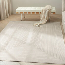 Ivory Abstract,modern Easy To Clean Rug For Bedroom & Living Room-274Cm X 366Cm - thumbnail 3