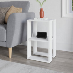 Decortie Lonie Modern Slim Bedside Table Nightstand 34Cm Bedroom White H 55Cm - thumbnail 5