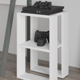 Decortie Lonie Modern Slim Bedside Table Nightstand 34Cm Bedroom White H 55Cm - thumbnail 6