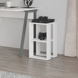 Decortie Lonie Modern Slim Bedside Table Nightstand 34Cm Bedroom White H 55Cm - thumbnail 4