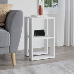Decortie Lonie Modern Slim Bedside Table Nightstand 34Cm Bedroom White H 55Cm - thumbnail 7