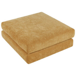 Wyld And Coco Convertible 1-Seater Sofa Pouffe Bed In Mustard Chenille, Compact Single Sofa-To-Bed - thumbnail 8