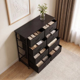 Fabric Chest Of Drawers, 8 Drawer Dresser For Bedroom, Black - thumbnail 6