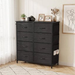 Fabric Chest Of Drawers, 8 Drawer Dresser For Bedroom, Black - thumbnail 5