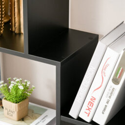 Homcom Multipurpose 8-Grid Bookshelf Decorative Shelf, Bathroom, Kitchen Black - thumbnail 9