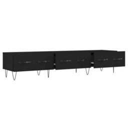 Berkfield Sturdy Tv Cabinet Black 150X36X30 Cm Engineered Wood - thumbnail 6