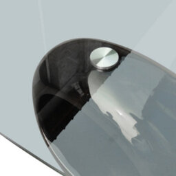 Walplus Coffee Table With Oval Glass Top High Gloss Black - thumbnail 5
