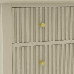 Melody Maison Double Wardrobe, 3 Drawer Chest Of Drawers & Pair Of Bedside Tables - Hales Taupe Range - thumbnail 2
