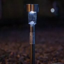 Samuel Alexander 36Cm Set Of 10 Stainless Steel Garden Solar Path Lights With White Leds - thumbnail 4