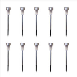 Samuel Alexander 36Cm Set Of 10 Stainless Steel Garden Solar Path Lights With White Leds - thumbnail 7