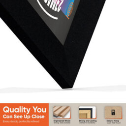 "12X12""  Matte Black Modern Vinyl Record Frame For 12 Inch Lp Album Covers - Elegant Wall Display - Ak Frames" - thumbnail 3