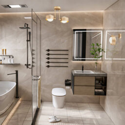 Luminosa Lighting Luminosa Massimo Plus Outdoor Globe Ceiling Light Opal Matt, Gold Ip44 - thumbnail 4