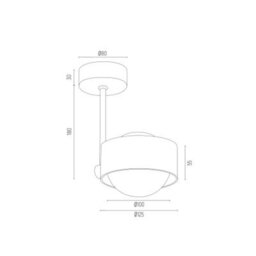 Luminosa Lighting Luminosa Massimo Plus Outdoor Globe Ceiling Light Opal Matt, Gold Ip44 - thumbnail 5