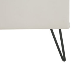 Beliani Bedside Table In Warm White Faux Leather With Hairpin Legs, 48 X 41 X 56 Cm - thumbnail 6