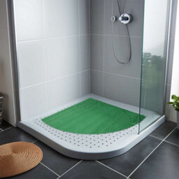 Nicoman Reversible Dual-Colour Blue/green Pvc Anti Slip Corner Shower Mat Bath Mat - Quadrant 60X60Cm - thumbnail 6