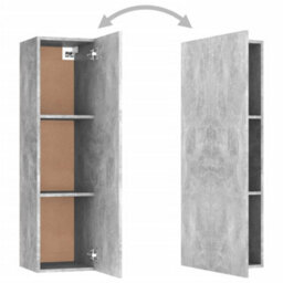Berkfield Tv Cabinet Concrete Grey 30.5X30X110 Cm Engineered Wood - thumbnail 5