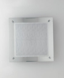 Luminosa Lighting Luminosa Joyce Led Patterned Glass Flush Ceiling Light White 2100Lm 4000K 42X42Cm - thumbnail 3