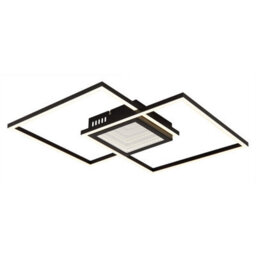 Luminosa Lighting Luminosa Saunders 43Cm Integrated Led Semi Flush Ceiling Light Matt Black 2X Led Dimmable 2700-6500K Remote Control Timer - thumbnail 1
