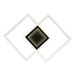 Luminosa Lighting Luminosa Saunders 43Cm Integrated Led Semi Flush Ceiling Light Matt Black 2X Led Dimmable 2700-6500K Remote Control Timer - thumbnail 4