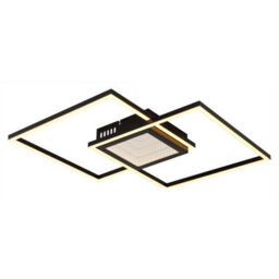 Luminosa Lighting Luminosa Saunders 43Cm Integrated Led Semi Flush Ceiling Light Matt Black 2X Led Dimmable 2700-6500K Remote Control Timer - thumbnail 5