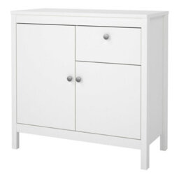 Wyld Haus Gossmere 5-Drawer White Wooden Chest Of Drawers With Silver Handles Matt Finish - thumbnail 4