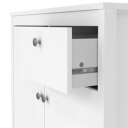 Wyld Haus Gossmere 5-Drawer White Wooden Chest Of Drawers With Silver Handles Matt Finish - thumbnail 8