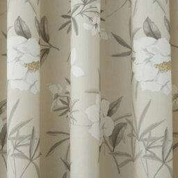 Dreams & Drapes Eve 100% Cotton Floral Pair Of Pencil Pleat Curtains With Tie-Backs - thumbnail 3
