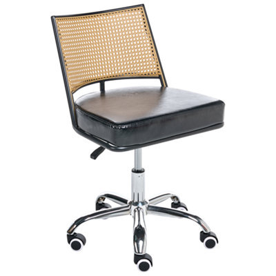 Beliani Desk Chair Nome Faux Leather Black - image 1
