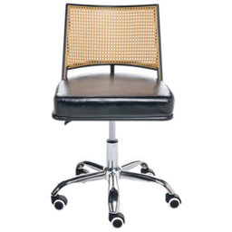Beliani Desk Chair Nome Faux Leather Black - thumbnail 5