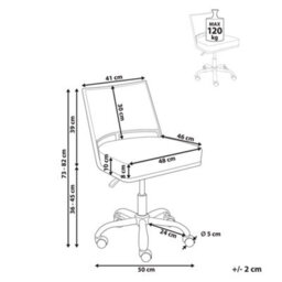 Beliani Desk Chair Nome Faux Leather Black - thumbnail 3