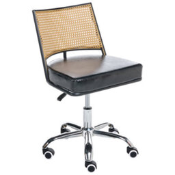 Beliani Desk Chair Nome Faux Leather Black - thumbnail 1