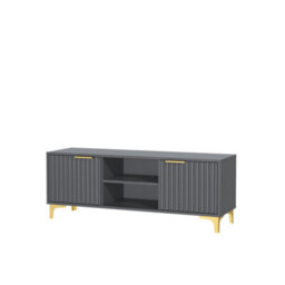 Tv Unit Tide Crest 120Cm - Dark Grey & Gold - thumbnail 9