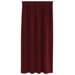 Berkfield Blackout Curtains With Top Tape 2 Pcs Wine Red Velvet - thumbnail 3
