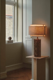 Nordlux Takai Marble Table Lamp Brushed Brass Brown,mains - thumbnail 8