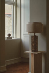 Nordlux Takai Marble Table Lamp Brushed Brass Brown,mains - thumbnail 9