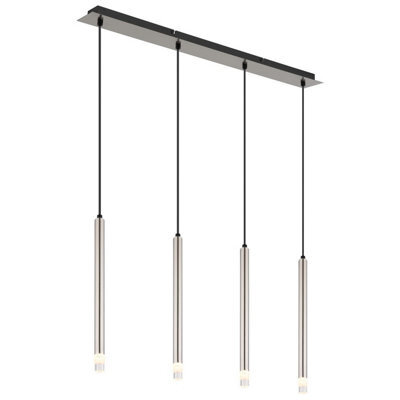 Luminosa Lighting Luminosa Ryan Bar Pendant Ceiling Light Nickel Matt 4X G9 - image 1