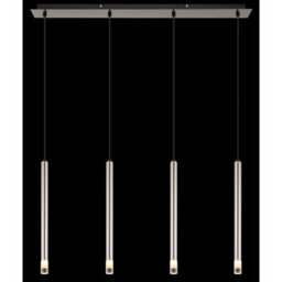 Luminosa Lighting Luminosa Ryan Bar Pendant Ceiling Light Nickel Matt 4X G9 - thumbnail 5