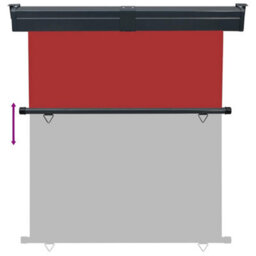 Walplus Balcony Side Awning Garden Sun Shade Canopy Gazebo For Back Door, Porch, Patio 165X250 Cm Red - thumbnail 5