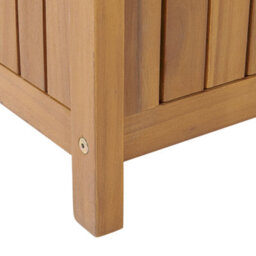 Beliani Garden Bench With Cushion Sovana 120 Cm With Storage Acacia Wood Red - thumbnail 9